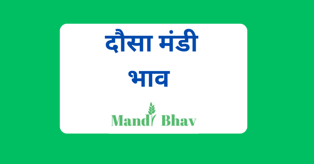 दौसा मंडी भाव (Dausa Mandi Bhav)